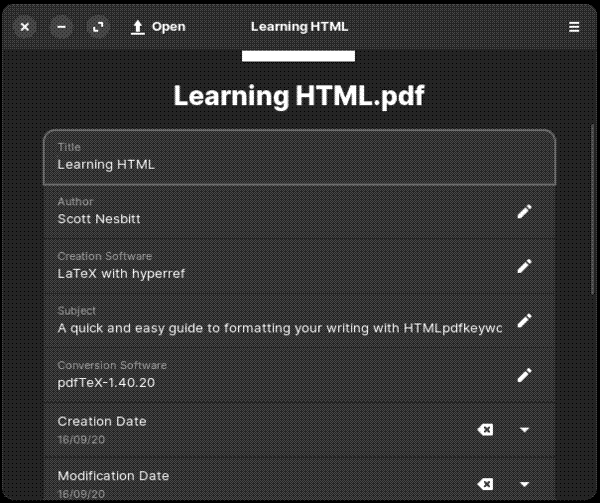 Paper Clip, with metadata loaded