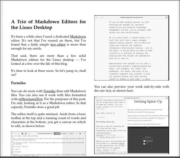 Example of HTML exported from Marker