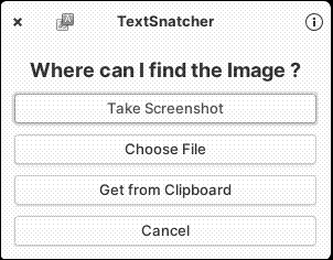 Pointing TextSnatcher to an image
