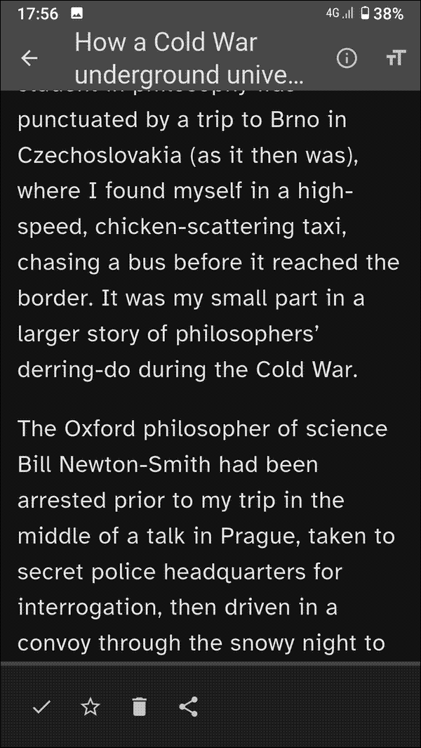 Reading an article in Frigoligo