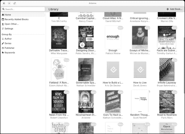 Arianna, with ebooks loaded