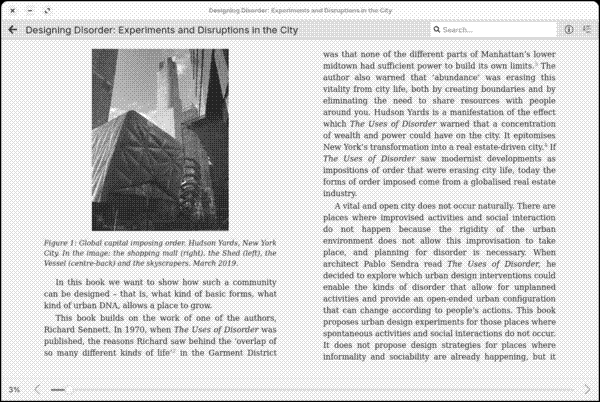 Arianna’s default two-column view