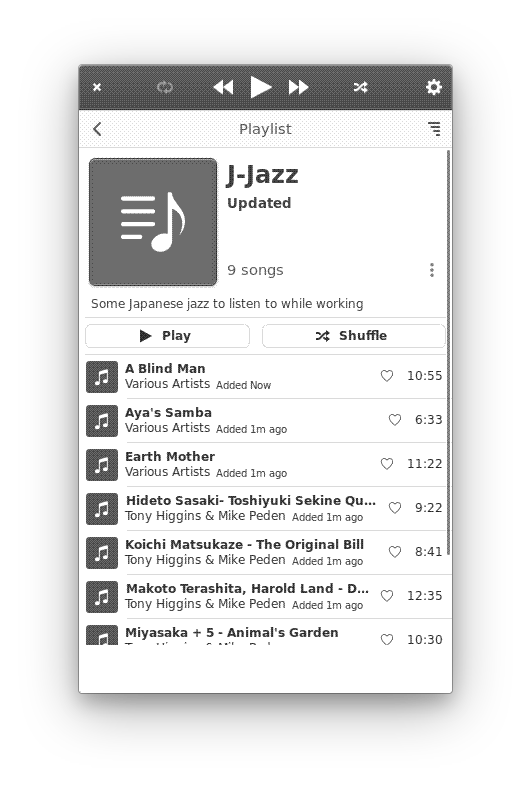 Playing songs in a Byte playlist