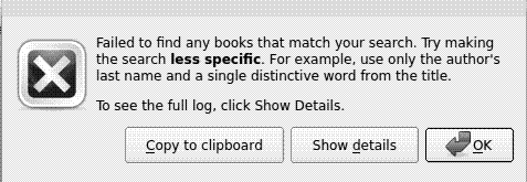 Failure to import metadata