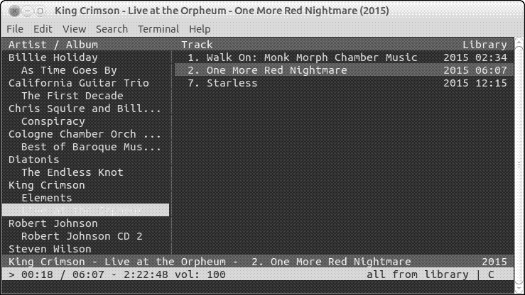 Playing music with cmus