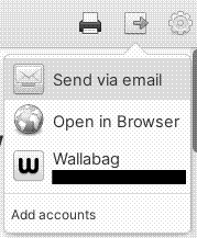 Read-it-later link in the sharing/export menu in Communique