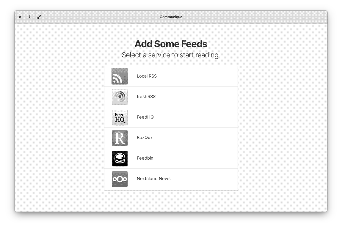 Linking Communique to a feed reader