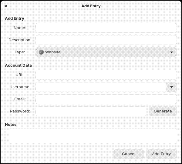 Adding an entry for a website in Revelation