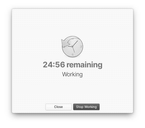 Ordne’s timer running