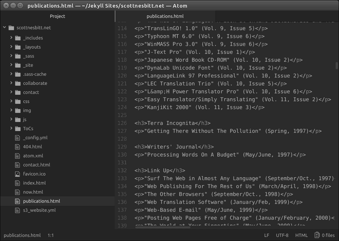 Editing a file in Atom