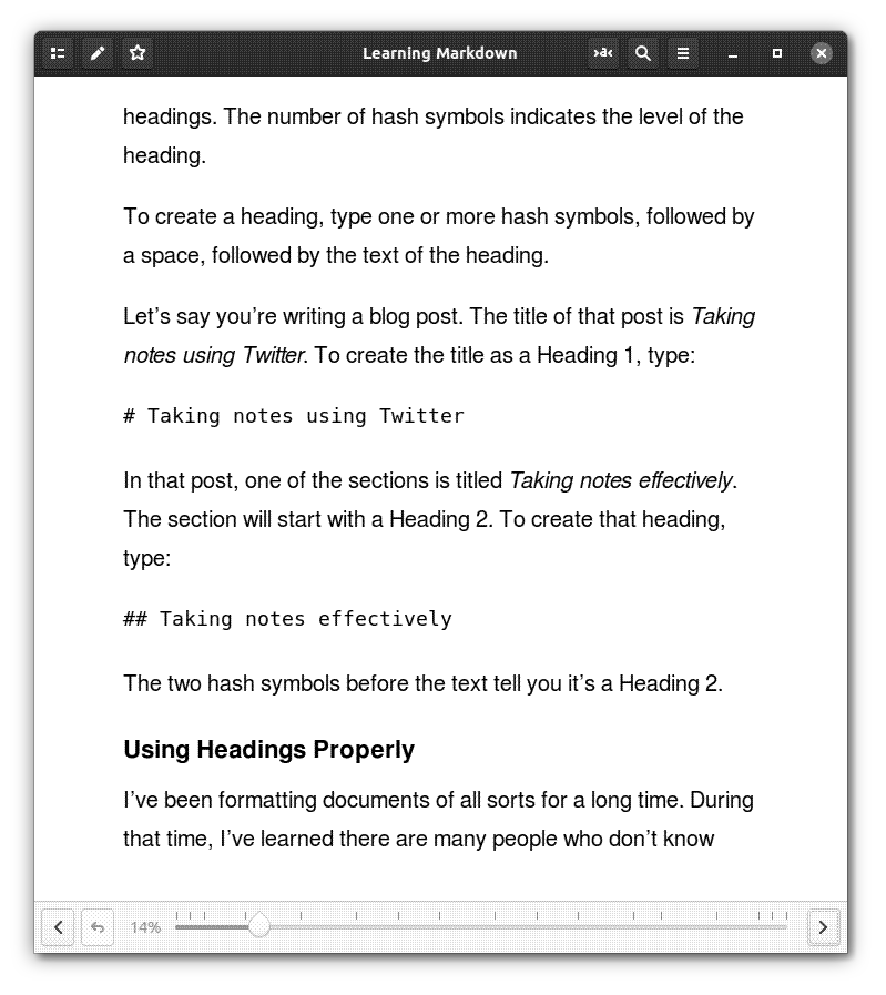 Reading one of my books with Foliate