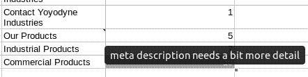 Viewing a comment in an EtherCalc spreadsheet