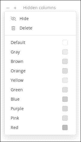Choosing the colour for a column on a board in Focalboard