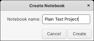 Creating a notebook in Gnote
