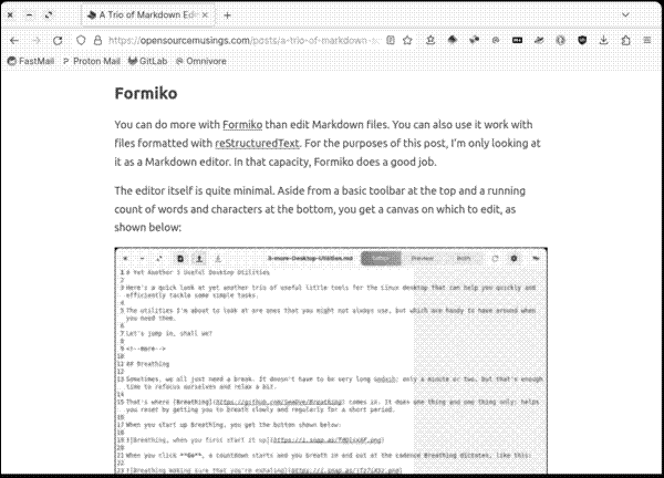 Viewing Open Source Musings with LibreWolf