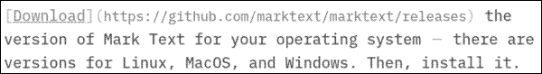 Displaying markup in Mark Text