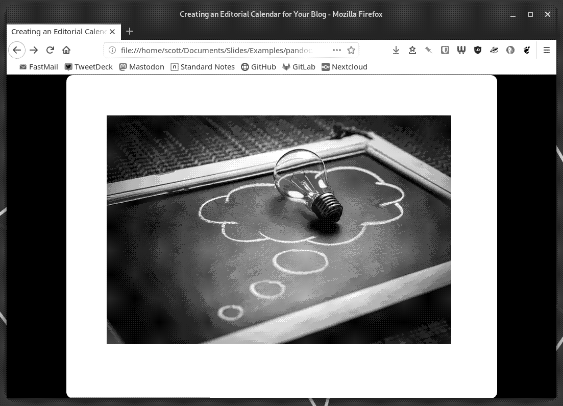 Slides created with Pandoc