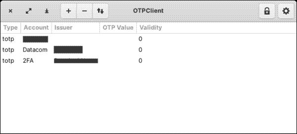 Accounts in OTPClient