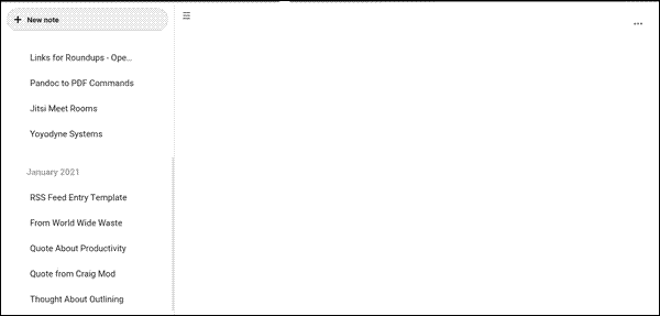 Creating a note in Nextcloud Notes
