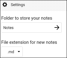 Changing the settings of Nextcloud Notes