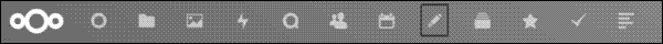 The Notes icon on the Nextcloud toolbar