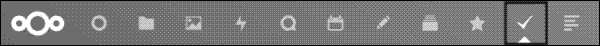 Tasks icon on the Nextcloud toolbar