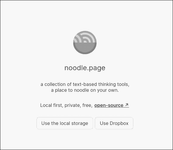 Selecting where you want to store your Noodle files