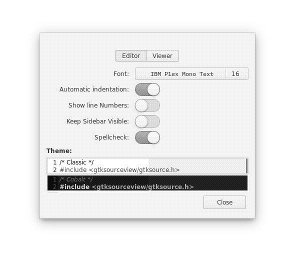 Preferences in Notes-Up
