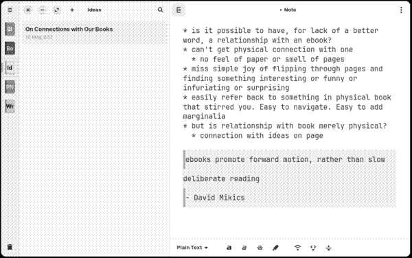 Editing a note in Paper