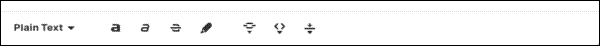 The formatting toolbar in Paper