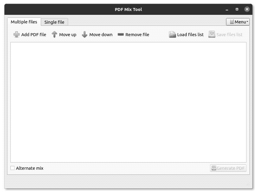 PDF Mix Tool on startup