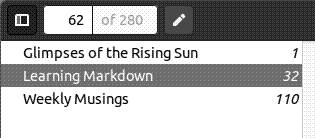 The outline in a PDF reader
