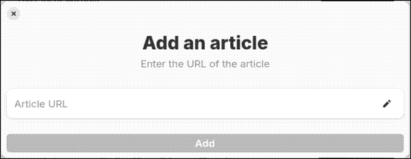 Adding an article in Read It Later