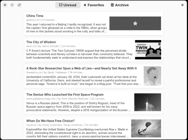 Read It Later article list