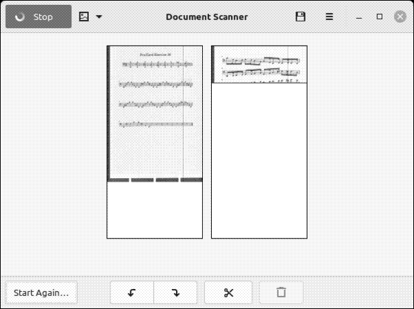 Thumbnails of documents in Document Scanner