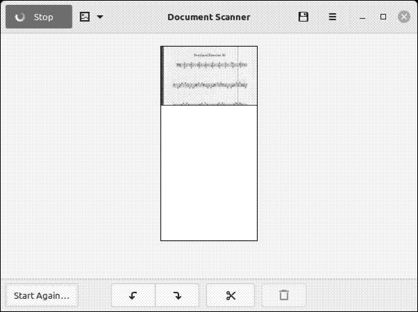Scanning a document with Document Scanner