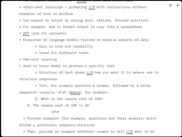 Text in Buffer