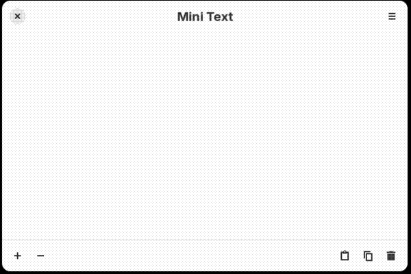 Mini Text when you first start it