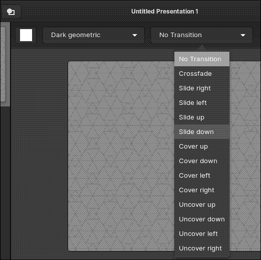 Adding a slide transition in Spice-Up