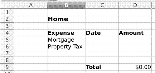 Adding a total line to the spreadsheet