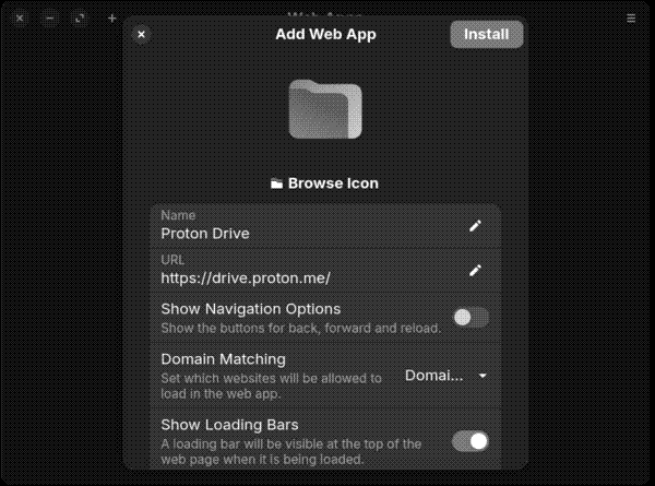 Setting a web app’s preferences