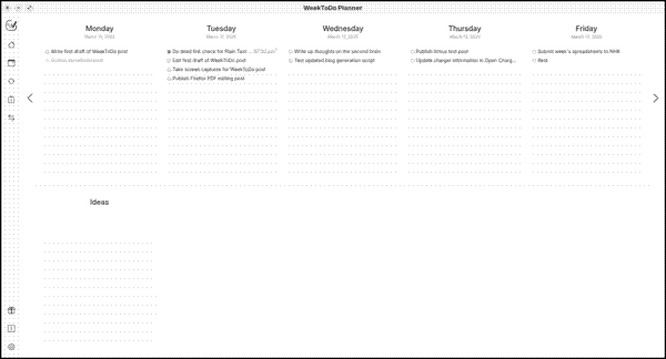 Viewing your tasks with the window maximized