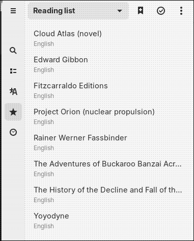 Bookmarks in Wike