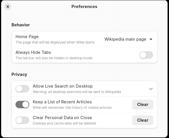 Preferences in Wike