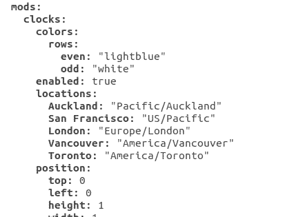 The modules section in the WTF configuration file