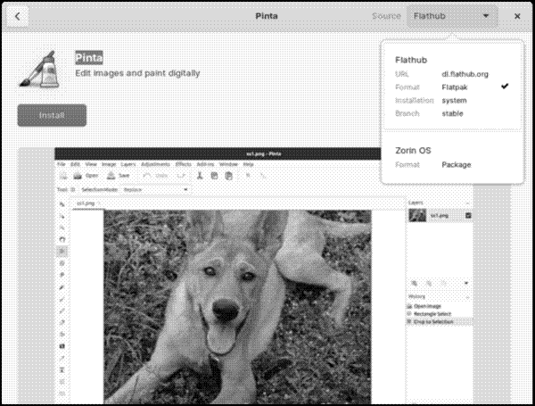 Choosing an installation method in the Software app